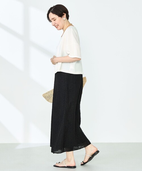 NOLLEY’S(ノーリーズ)の「ヴィンテージメッシュ半袖カーディガン(カーディガン/ボレロ・レディース・ブラック/オフホワイト・38)」の12枚目の写真