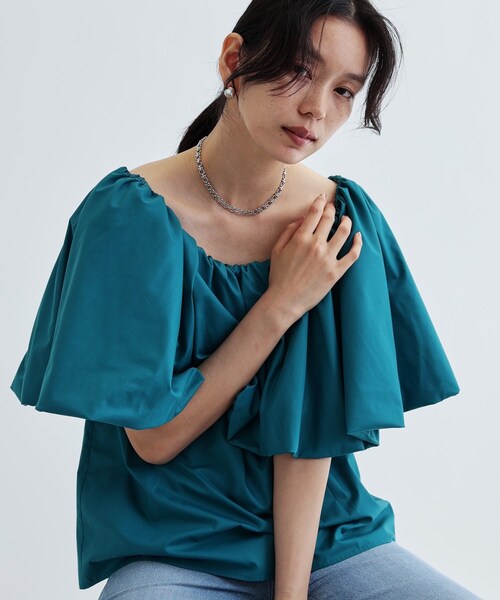 GALLEST（ギャレスト）の「ボリュームオフショルブラウス（シャツ/ブラウス・レディース・ホワイト/グリーン/ベージュ/ブラック・38）」の6枚目の写真