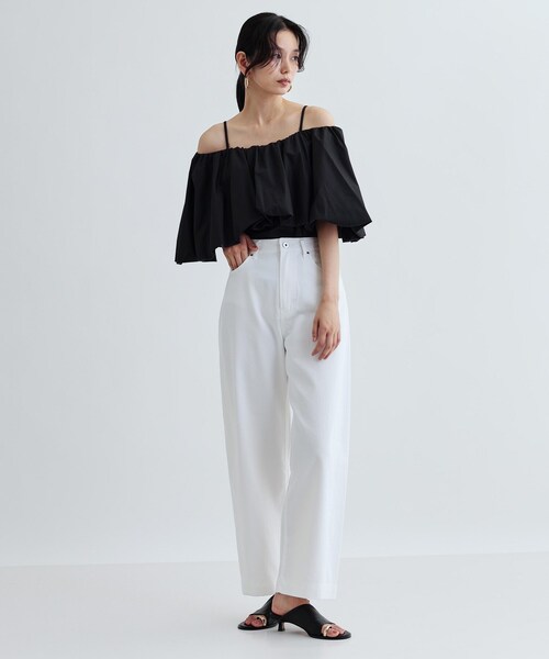 GALLEST（ギャレスト）の「ボリュームオフショルブラウス（シャツ/ブラウス・レディース・ホワイト/グリーン/ベージュ/ブラック・38）」の11枚目の写真