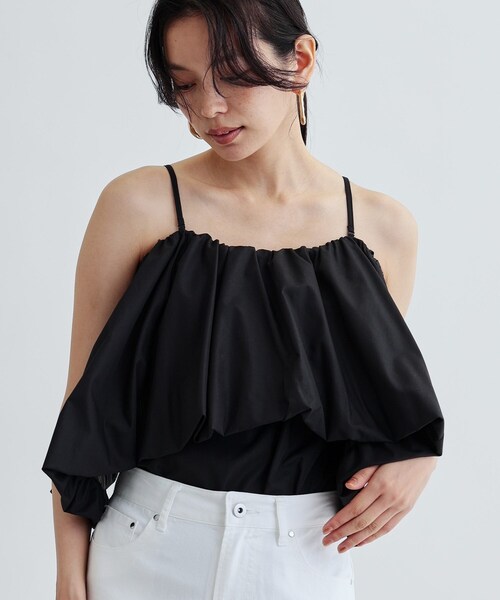 GALLEST（ギャレスト）の「ボリュームオフショルブラウス（シャツ/ブラウス・レディース・ホワイト/グリーン/ベージュ/ブラック・38）」の18枚目の写真