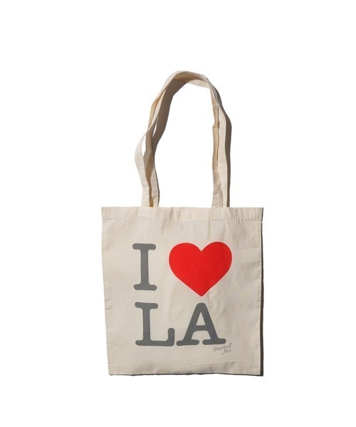 THRIFTY LOOK(スリフティールック)の「THRIFTY LOOK スリフティルック / "I LOVE LA"COTTON TOTE(トートバッグ・メンズ・ミント/パープル/ピンク/ナチュラル/ネイビー/ホワイト・ONE SIZE)」の3枚目の写真