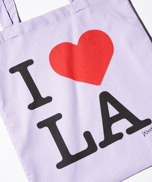 THRIFTY LOOK(スリフティールック)の「THRIFTY LOOK スリフティルック / "I LOVE LA"COTTON TOTE(トートバッグ・メンズ・ミント/パープル/ピンク/ナチュラル/ネイビー/ホワイト・ONE SIZE)」の5枚目の写真