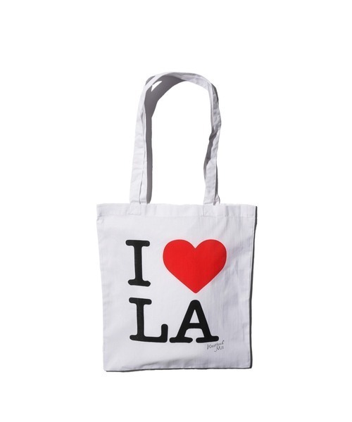 THRIFTY LOOK(スリフティールック)の「THRIFTY LOOK スリフティルック / "I LOVE LA"COTTON TOTE(トートバッグ・メンズ・ミント/パープル/ピンク/ナチュラル/ネイビー/ホワイト・ONE SIZE)」の2枚目の写真