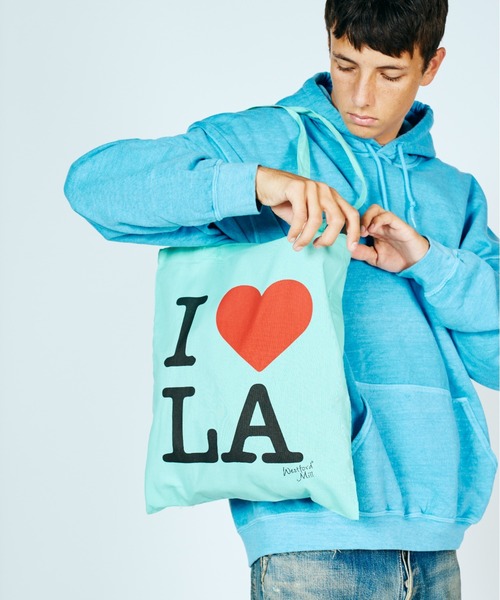 THRIFTY LOOK(スリフティールック)の「THRIFTY LOOK スリフティルック / "I LOVE LA"COTTON TOTE(トートバッグ・メンズ・ミント/パープル/ピンク/ナチュラル/ネイビー/ホワイト・ONE SIZE)」の22枚目の写真