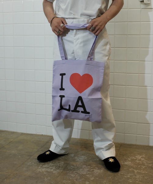 THRIFTY LOOK(スリフティールック)の「THRIFTY LOOK スリフティルック / "I LOVE LA"COTTON TOTE(トートバッグ・メンズ・ミント/パープル/ピンク/ナチュラル/ネイビー/ホワイト・ONE SIZE)」の21枚目の写真