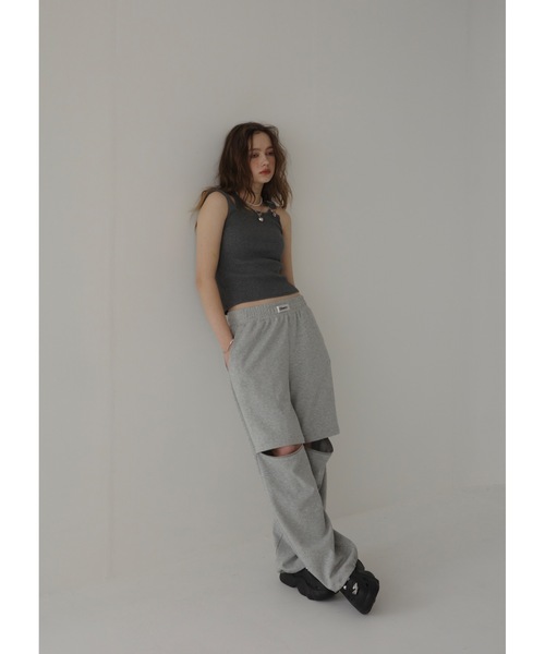 Glanny(グランニー)の「ジップスウェットパンツ(スウェットパンツ・レディース・グレー/ネイビー・MEDIUM/SMALL)」の18枚目の写真