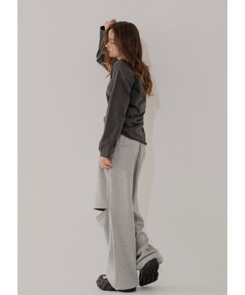 Glanny(グランニー)の「ジップスウェットパンツ(スウェットパンツ・レディース・グレー/ネイビー・MEDIUM/SMALL)」の20枚目の写真
