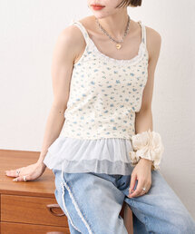 w closet（ダブルクローゼット）の「小花レースキャミ（キャミソール）」