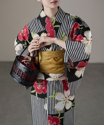 セール】浴衣セット 着付けのいらない二部式 セパレート式綿麻浴衣 2点