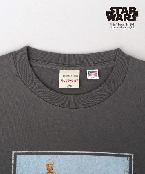 Goodwear(グッドウェア)の「STAR WARS 古着風 プリント Tシャツ ビッグシルエット(エピソード4 新たなる希望/ フォースの覚醒)(Tシャツ/カットソー・メンズ・ブラック系その他/ブラック系その他2・M/L/XL)」の15枚目の写真