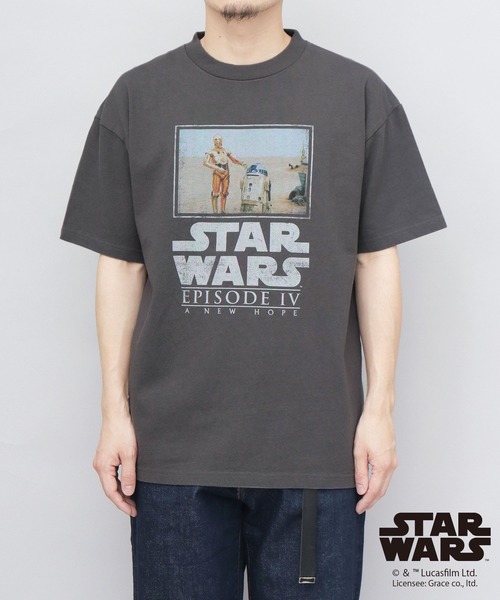 Goodwear(グッドウェア)の「STAR WARS 古着風 プリント Tシャツ ビッグシルエット(エピソード4 新たなる希望/ フォースの覚醒)(Tシャツ/カットソー・メンズ・ブラック系その他/ブラック系その他2・M/L/XL)」の16枚目の写真
