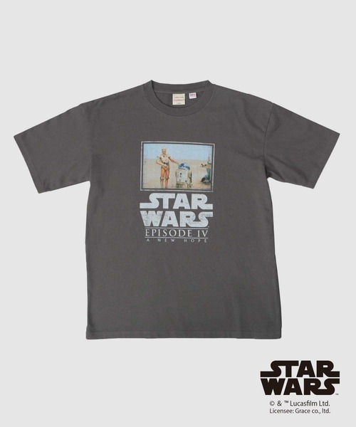 Goodwear(グッドウェア)の「STAR WARS 古着風 プリント Tシャツ ビッグシルエット(エピソード4 新たなる希望/ フォースの覚醒)(Tシャツ/カットソー・メンズ・ブラック系その他/ブラック系その他2・M/L/XL)」の3枚目の写真