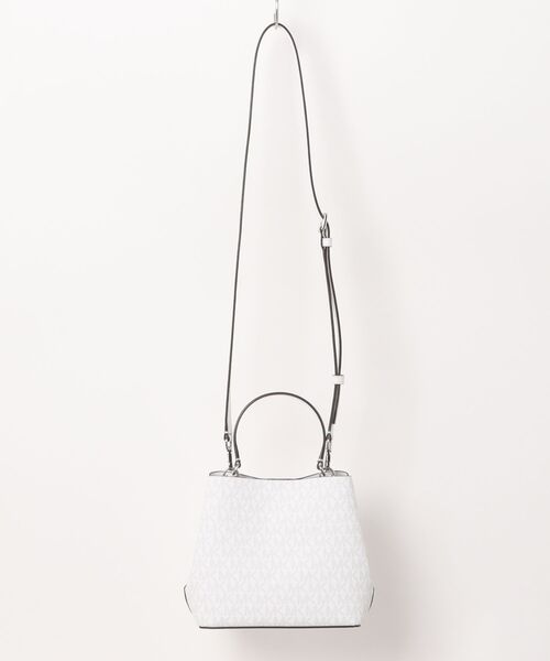 MICHAEL KORS(マイケルコース)の「PRATT バケット クロスボディ スモール - MKシグネチャー(ショルダーバッグ・レディース・ホワイト系・FREE)」の2枚目の写真