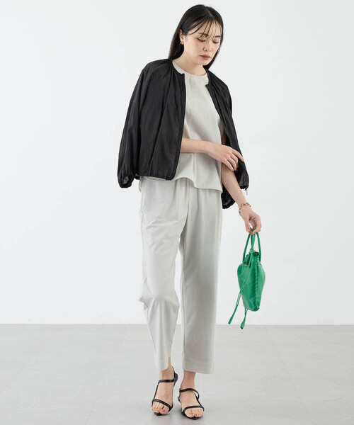 【接触冷感】シアーワッシャーブルゾン