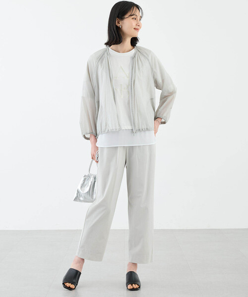 【接触冷感】シアーワッシャーブルゾン