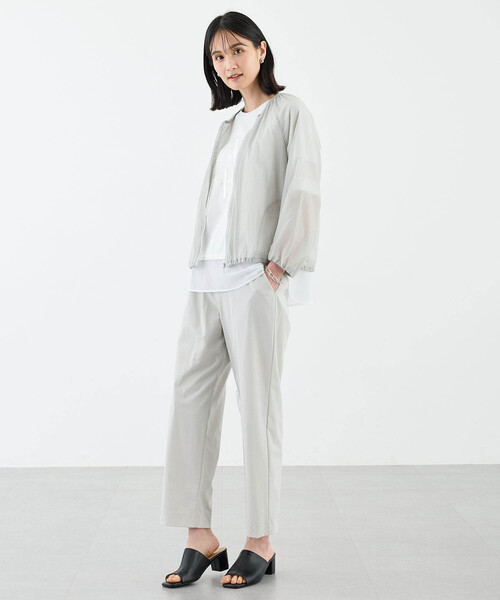 【接触冷感】シアーワッシャーブルゾン