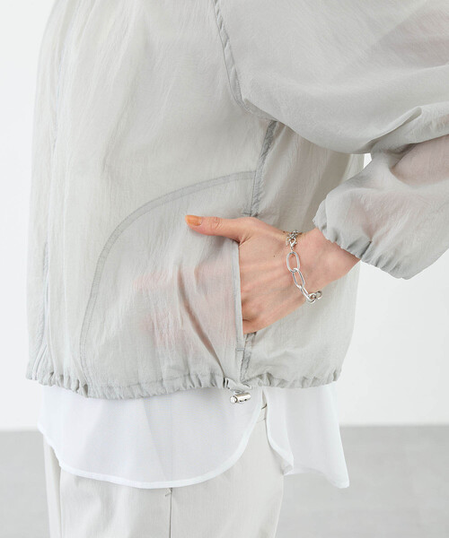 【接触冷感】シアーワッシャーブルゾン