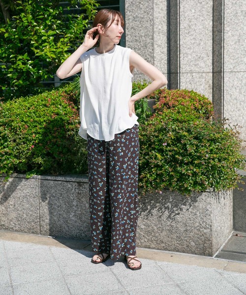 ITEMS URBANRESEARCH(アイテムズ アーバンリサーチ)の「ジョーゼットノースリーブトップス(Tシャツ/カットソー・レディース・ホワイト/ピンク/ブラック・FREE)」の7枚目の写真