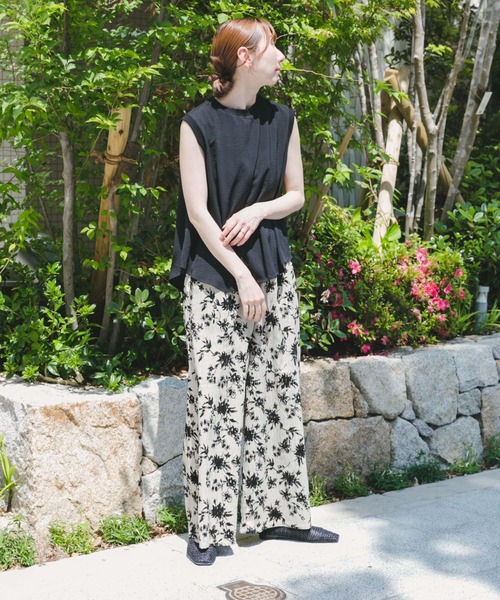 セール】ジョーゼットノースリーブトップス（Tシャツ/カットソー