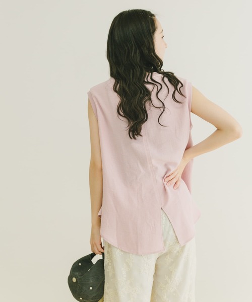 ITEMS URBANRESEARCH(アイテムズ アーバンリサーチ)の「ジョーゼットノースリーブトップス(Tシャツ/カットソー・レディース・ホワイト/ピンク/ブラック・FREE)」の16枚目の写真