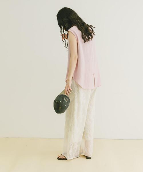 ITEMS URBANRESEARCH(アイテムズ アーバンリサーチ)の「ジョーゼットノースリーブトップス(Tシャツ/カットソー・レディース・ホワイト/ピンク/ブラック・FREE)」の11枚目の写真