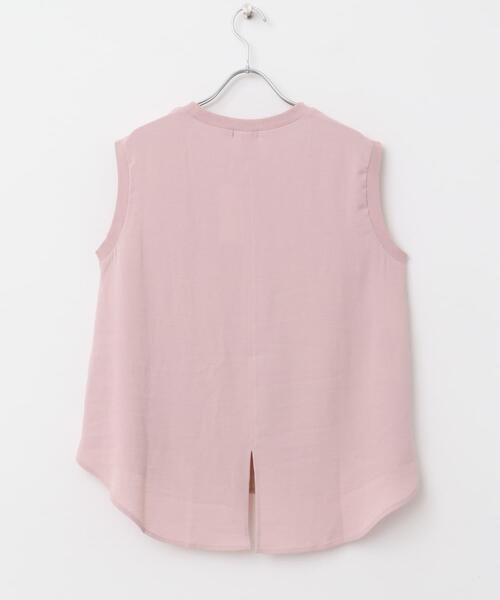 ITEMS URBANRESEARCH(アイテムズ アーバンリサーチ)の「ジョーゼットノースリーブトップス(Tシャツ/カットソー・レディース・ホワイト/ピンク/ブラック・FREE)」の7枚目の写真