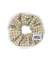 EMIS(C~X)GINGHAM CHECK SCRUNCHIE(VV)