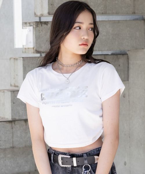 repipi armario（レピピ アルマリオ）の「ハクプリントチビTEE【接触冷感】（Tシャツ/カットソー・キッズ・ブラック/イエロー/ホワイト/ピンク・SMALL/MEDIUM/LARGE）」の2枚目の写真