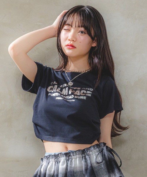 repipi armario（レピピ アルマリオ）の「ハクプリントチビTEE【接触冷感】（Tシャツ/カットソー・キッズ・ブラック/イエロー/ホワイト/ピンク・SMALL/MEDIUM/LARGE）」の3枚目の写真