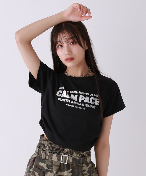 repipi armario（レピピ アルマリオ）の「ハクプリントチビTEE【接触冷感】（Tシャツ/カットソー・キッズ・ブラック/イエロー/ホワイト/ピンク・SMALL/MEDIUM/LARGE）」の10枚目の写真
