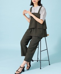 BELLUNA PLUS（ベルーナ）の「サラリ麻調素材ビスチェセットアップ（セットアップ）」