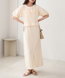 Bab（バブ）の「【S・Mサイズ展開】ビスチェライクスウェットワンピース（ワンピース）」