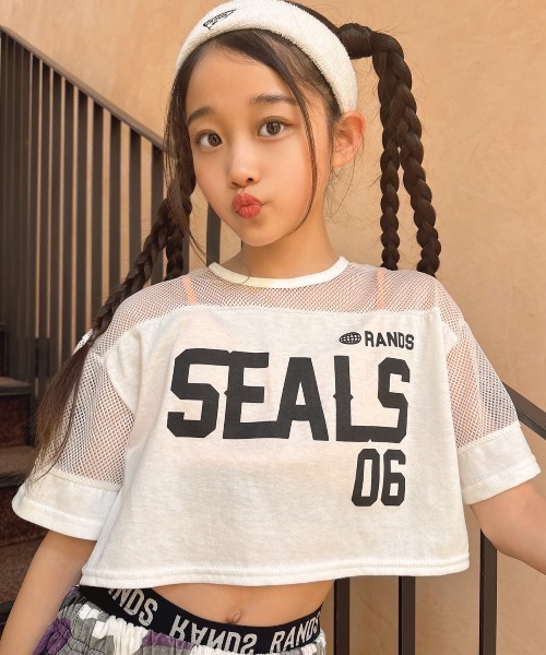 超人気の雑貨店 セール】メッシュ切替ショート丈T（Tシャツ/カットソー）｜RandS トップス