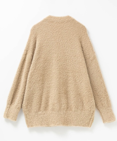 NAVY（ネイビー）の「ふわふわした柔らかな肌さわりのフェザーヤーンロングカーディガン（カーディガン/ボレロ・レディース・グリーン/ベージュ/オレンジ/チャコールグレー・FREE）」の22枚目の写真