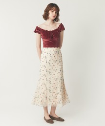 DEICY（デイシー）の「ベロアギャザーショートトップス（Tシャツ/カットソー）」