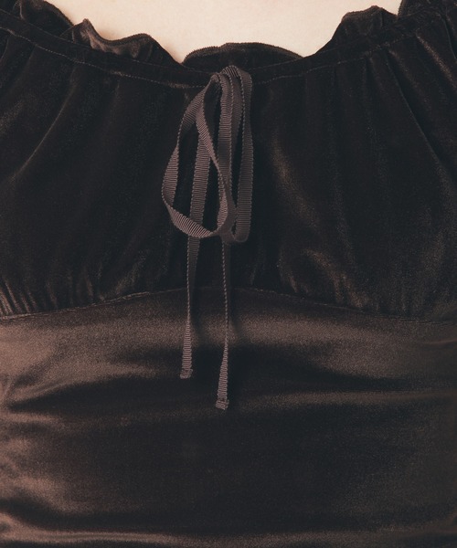 DEICY（デイシー）の「ベロアギャザーショートトップス（Tシャツ/カットソー・レディース・ダークブラウン/レッド/ピンク・FREE）」の22枚目の写真