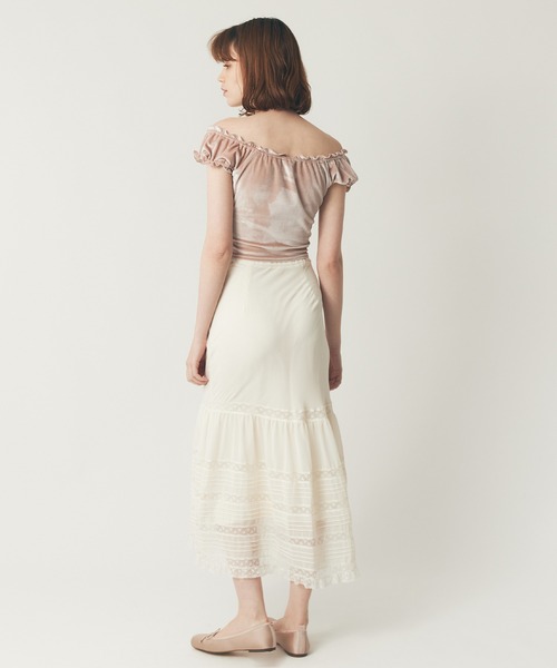 DEICY（デイシー）の「ベロアギャザーショートトップス（Tシャツ/カットソー・レディース・ダークブラウン/レッド/ピンク・FREE）」の13枚目の写真