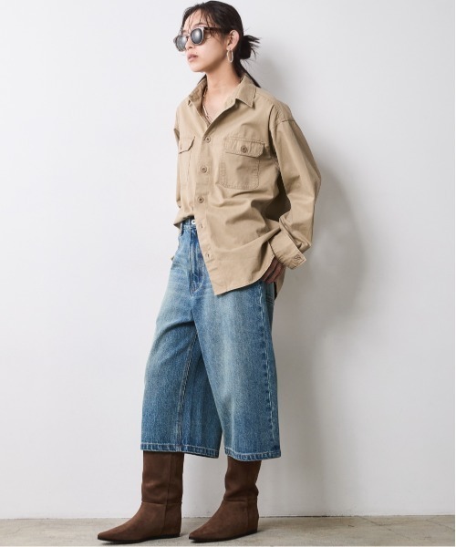 CHIC STYLE(シックスタイル)の「デニムバミューダパンツ<大きいサイズ有>シックスタイル(デニムパンツ・レディース・ブルー系/ブラック系・76/73/122/114/106/98/96/92/88/84/80)」の11枚目の写真