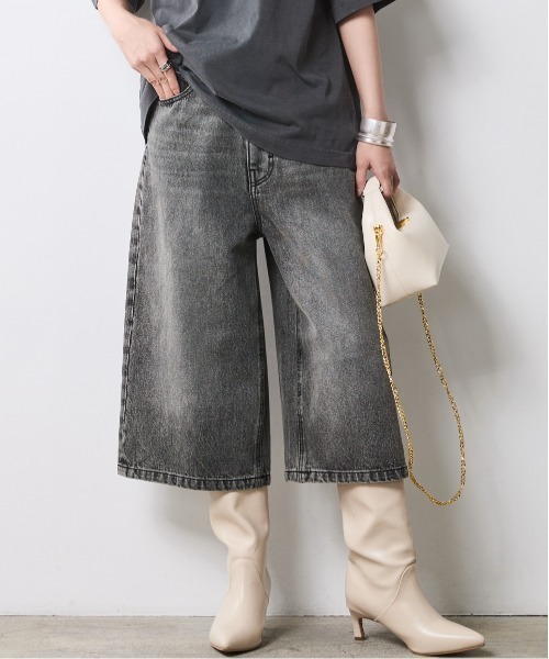 CHIC STYLE(シックスタイル)の「デニムバミューダパンツ<大きいサイズ有>シックスタイル(デニムパンツ・レディース・ブルー系/ブラック系・76/73/122/114/106/98/96/92/88/84/80)」の15枚目の写真