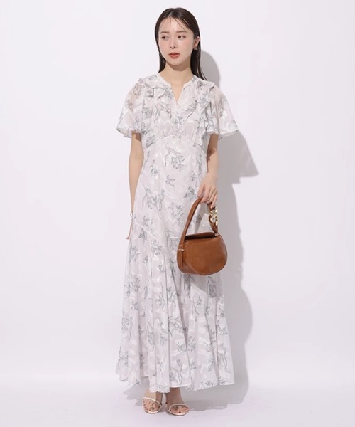 Mystrada（マイストラーダ）の「アクアレラプリントワンピース（ワンピース・レディース・ピンクベージュ/ライトブルー・34/36/38）」の6枚目の写真