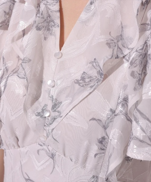 Mystrada（マイストラーダ）の「アクアレラプリントワンピース（ワンピース・レディース・ピンクベージュ/ライトブルー・34/36/38）」の11枚目の写真