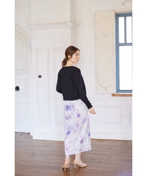 tocco closet(トッコ クローゼット)の「クリアビジュー釦カーディガン(Tシャツ/カットソー・レディース・ブラック/ピンクベージュ/オフホワイト/ブルー・M)」の12枚目の写真