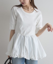 【ZOZO限定】バルーンペプラム半袖トップス
