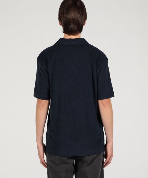 Sunspel サンスペル メッシュポロシャツ L リニアメッシュニット ポロシャツ（Navy）| Sunspel
