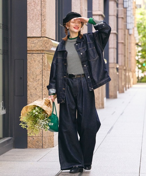 セール】【デニムジャケットとセットアップ対応】パリジェンヌ