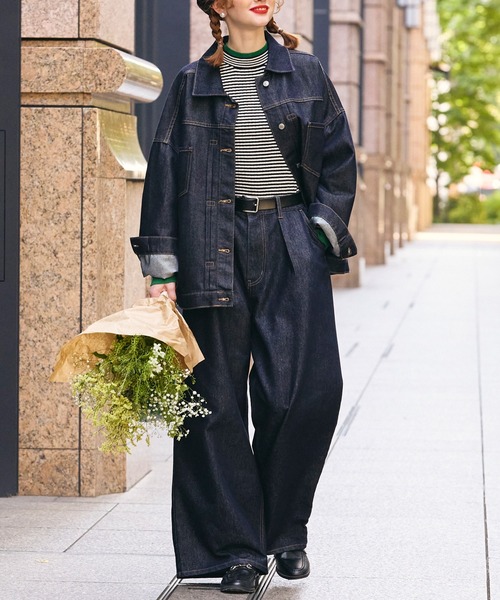 セール】【デニムジャケットとセットアップ対応】パリジェンヌ