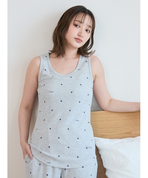 gelato pique（ジェラートピケ）の「星柄ワッフルタンクトップ（ルーム