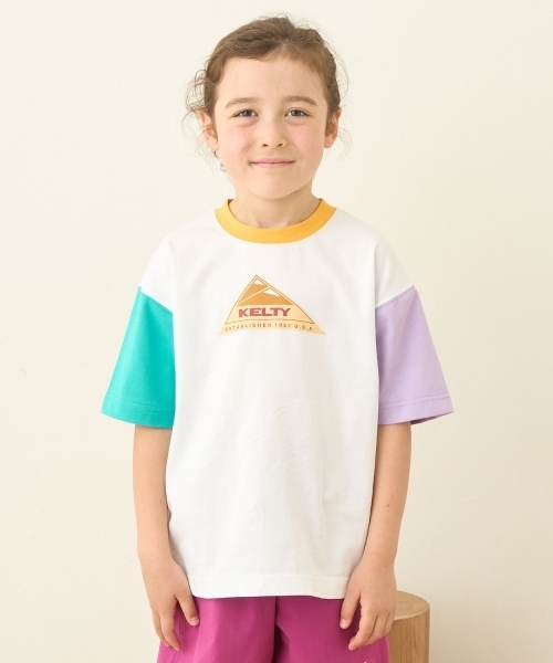 minimal（ミニマル）の「【接触冷感】【KELTY】グラフィックアソートTシャツ（Tシャツ/カットソー・キッズ・マスタード/レインボー/ピンク/ホワイト/ラベンダー/カラフル/グリーン系その他/ブラック・140cm/130cm/110cm/100cm/120cm）」の7枚目の写真