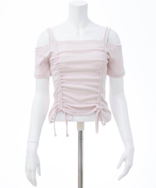 INGNI(イング)の「ドロストオフショルトップス(Tシャツ/カットソー・レディース・ブラック/オフホワイト/ピンク・M)」の17枚目の写真