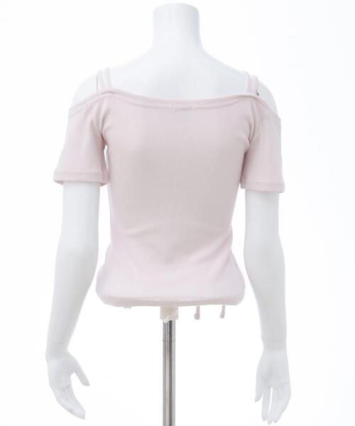 INGNI(イング)の「ドロストオフショルトップス(Tシャツ/カットソー・レディース・ブラック/オフホワイト/ピンク・M)」の19枚目の写真